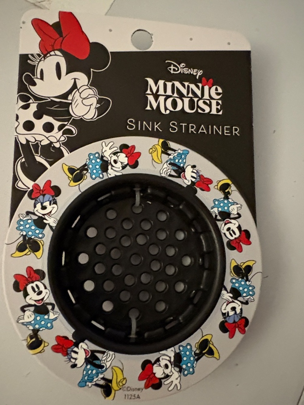 Disney Minnie Mouse Sink Strainer - Black, White & Red